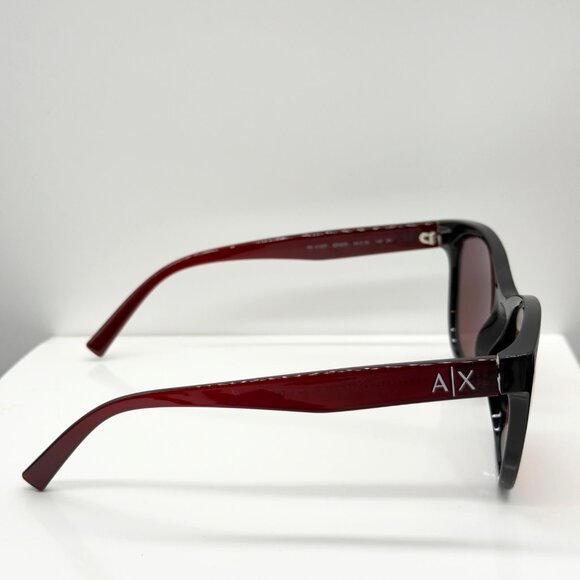 Armani Exchange AX4105SF Sunglasses Shiny Black Mirror Violet Women's *Note Pix* - Picture 10 of 13